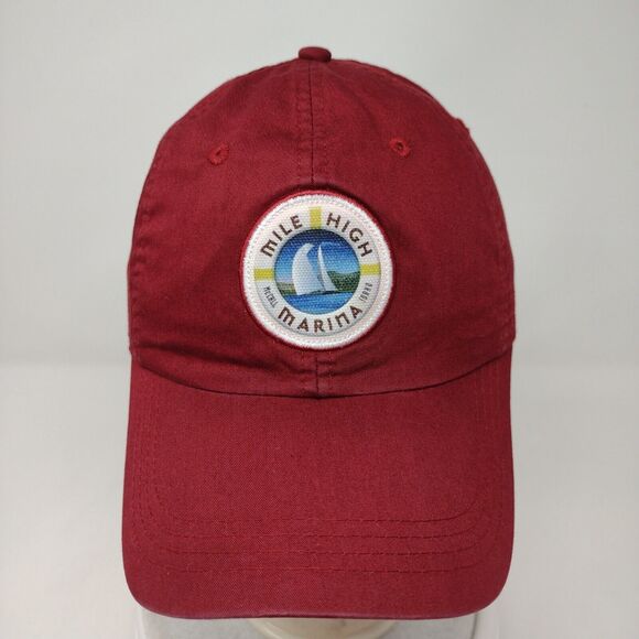 Mile High Marina McCall Idaho Strapback Hat Red OS Classic Cut Ahead Lightweight - Picture 2 of 9
